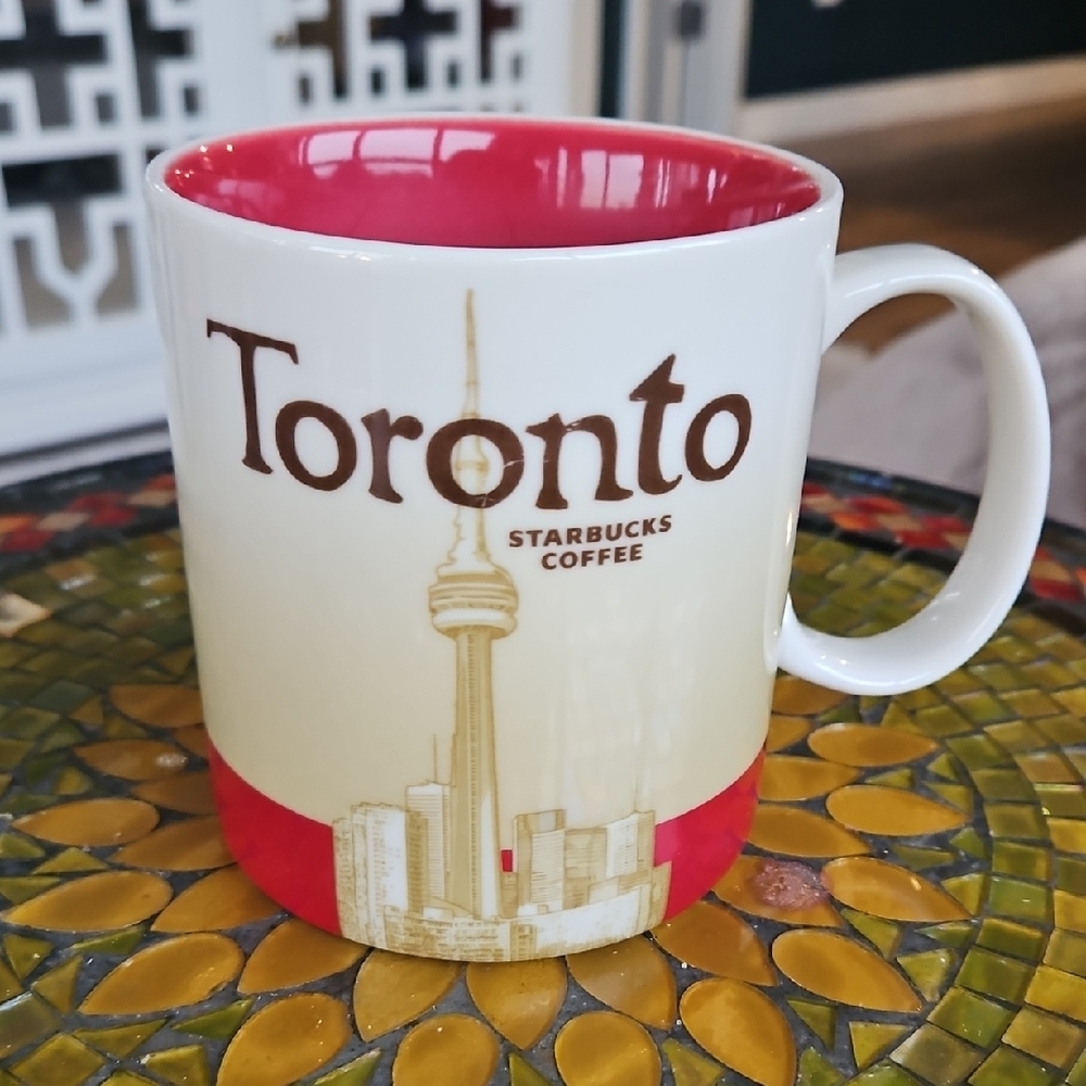 Starbucks Toronto COLLECTABLE Mug - Red and Cream Skyline